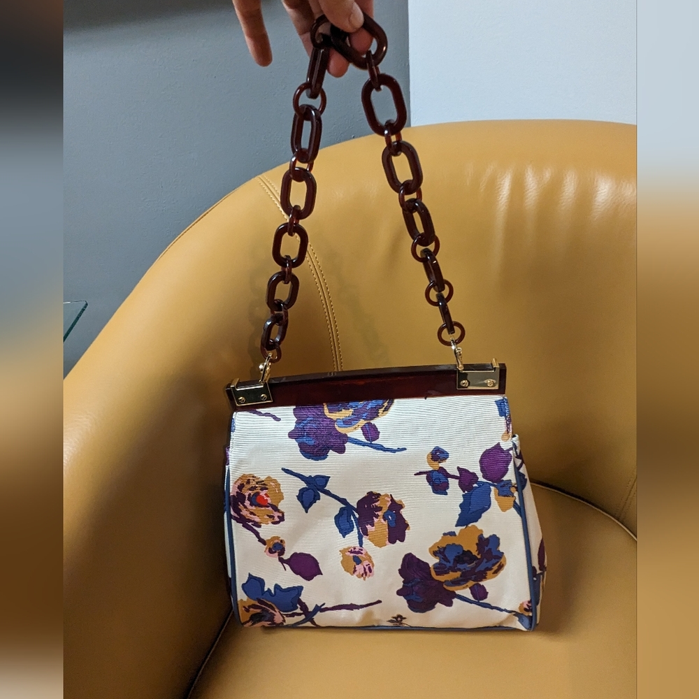 Tory Burch faille resin strap shoulder bag